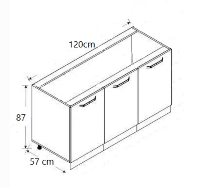 کابینت زیر سینک آماده ۱۲۰ سانتی هایگلاس