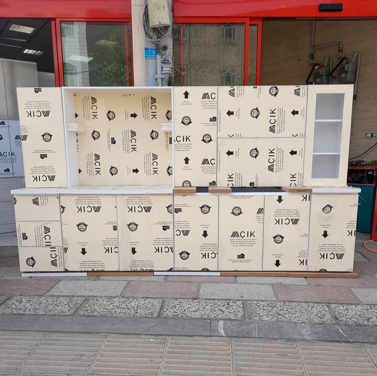 کابینت تمام mdf هایگلاس کرم